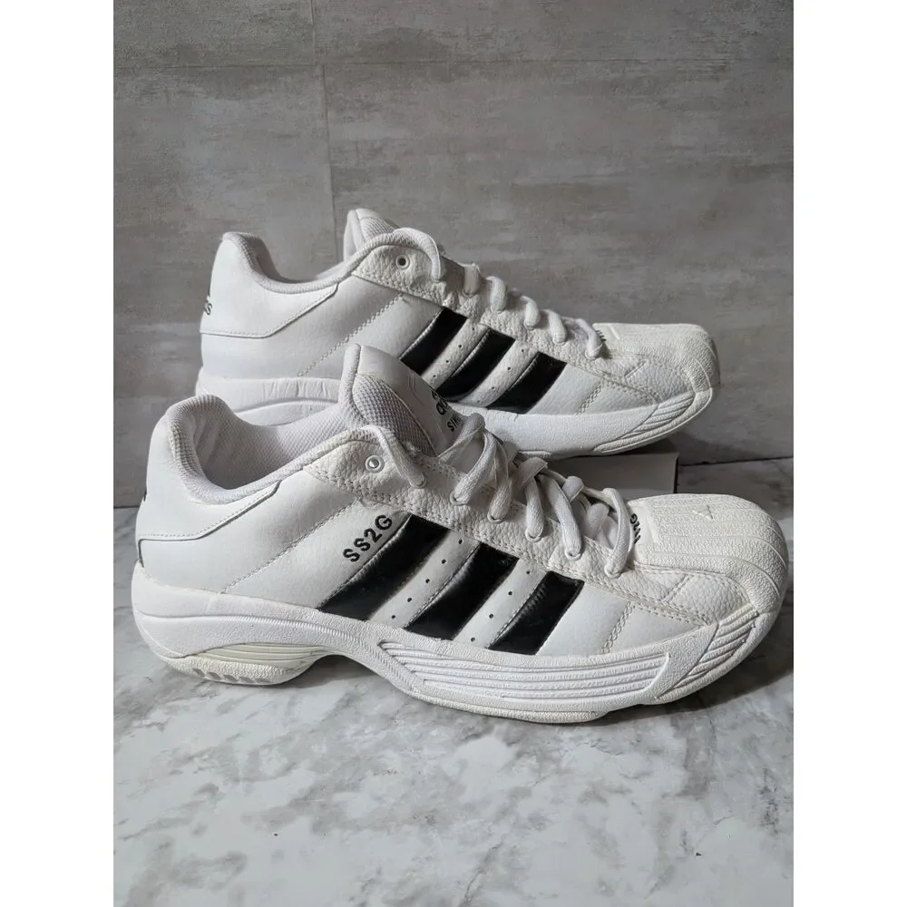 Adidas SS2G Superstar 2G White Black Shell Toe Basketball Shoes Men’s 9.5